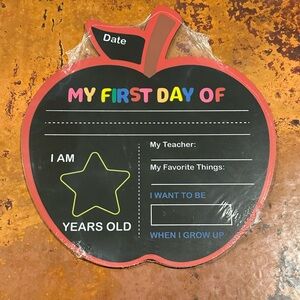 NWT First Day of School Sign